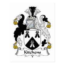 Kitchens Family Crest Postcard