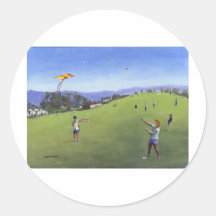 Kite Festival Round Sticker