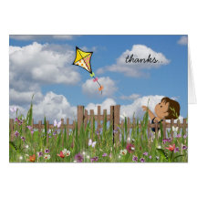 Kite Flying Thank You Cards