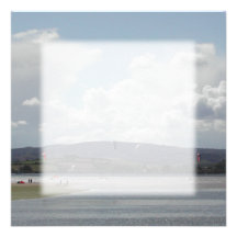 Kite Surfers. Nice scenic view. Custom Announcement