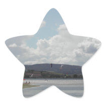 Kite Surfers. Nice scenic view. Stickers