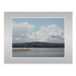 Kite Surfers. Scenic view. On Grey. Post Cards