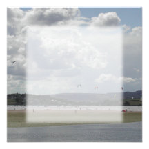 Kite Surfers. Scenic view. Personalized Invite