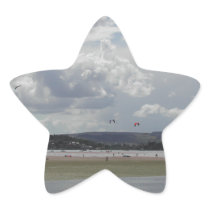 Kite Surfers. Scenic view. Star Sticker