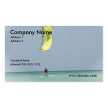 Kiteboarder on a Business Card