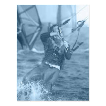 Kiteboarders with Windsurfers Postcard