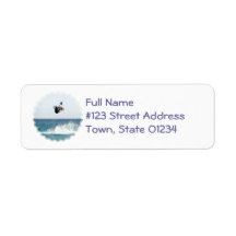 Kiteboarding Jump Mailing Label