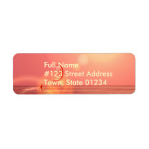 Kiteboarding Sunset Address Label