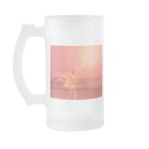 Kiteboarding Sunset Frosted Beer Mug