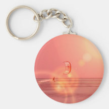 Kiteboarding Sunset Keychain