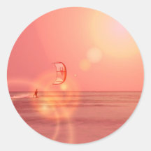 Kiteboarding Sunset Sticker