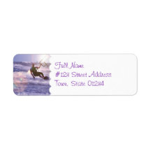 Kitesurfer Return Address Mailing Label