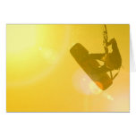 Kitesurfing Silhouette Greeting Card