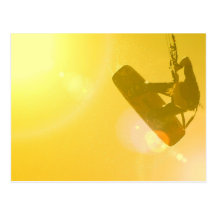 Kitesurfing Silhouette Postcard