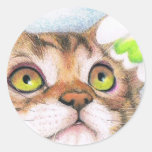 Kitten and Snow-drop Sticker