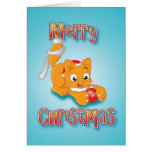 kitten - bauble&tinsel - merry christmas card