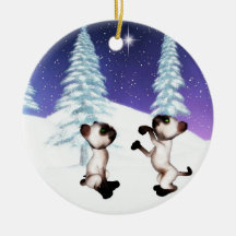 kitten Christmas star Ornament