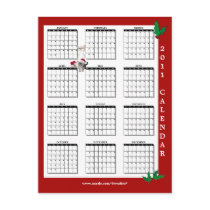 Kitten Christmas Wishes Calendar Postcard