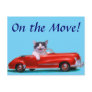 Kitten in a Red Convertible
