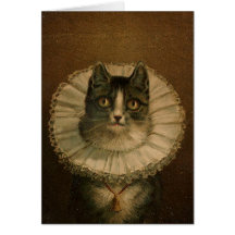 Kitten in an Elizabethan ruff Greeting Card