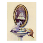 KITTEN MIRROR by SHARON SHARPE Postcards