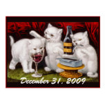Kitten Party! New Year's Eve - Postcard