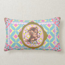 Kitten Pastel Kitsch For A Bedroom or Nook - Pillows