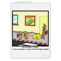 Kitten & Puppy Calendar Cartoon Card