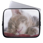 Kitten Sleeping in Bowl 2 Computer Sleeve
