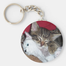 Kitten Sleeping Keychain
