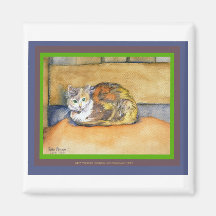 Kitten Square Magnet