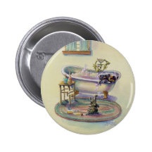 KITTENS in the BATHTUB by SHARON SHARPE Buttons