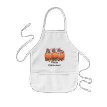 Kittens on Pumpkins for Halloween Apron