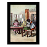 Kittens Washing Their Mittens Post Cards