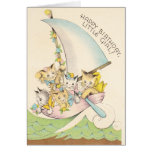 Kitties in a Boat Greeting Card