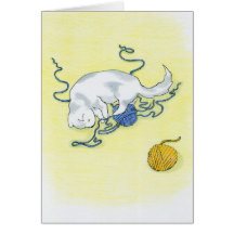 Kitty at Play Greeting Card