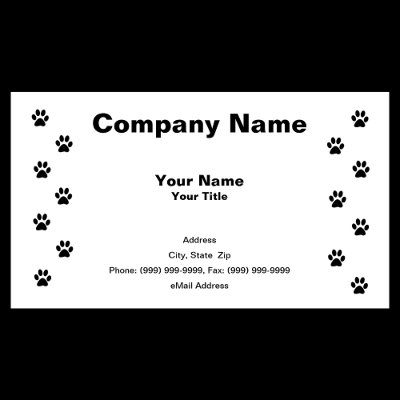 Kitty Cat Paw Prints Business Cards by GeoPappas