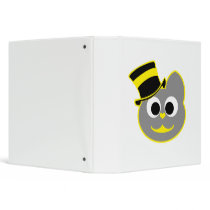 Kitty Cat Top Hat Yellow - Grey