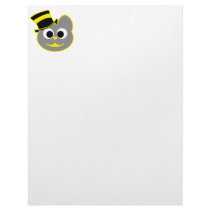 Kitty Cat Top Hat Yellow - Grey