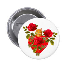 Kitty Cat Valentine Pins