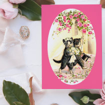 Kitty Cat Wedding Greeting Card