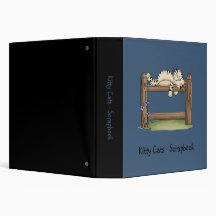 Kitty Cats · Kitty on Fence 3 Ring Binders