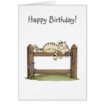 Kitty Cats · Kitty on Fence Card