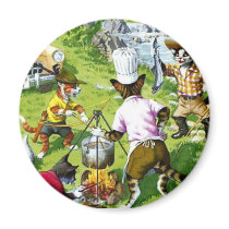 Kitty Cousins Fishing Trip Refrigerator Magnet
