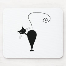 Kitty fantaisie noir 5 tapis de souris