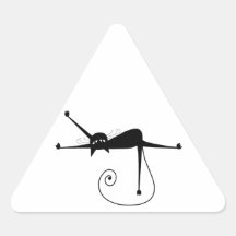 Kitty fantaisie noir 7 autocollants