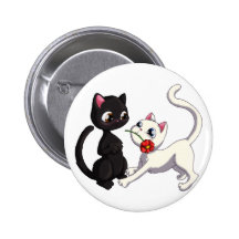 Kitty Flower Button