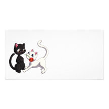 Kitty Flower Custom Photo Card