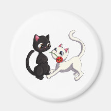 Kitty Flower Magnets