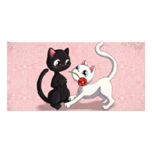 Kitty Flower Picture Card